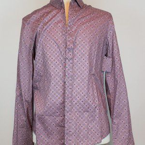 H&M Long-Sleeve Striped Button Down Shirt L Large NWT